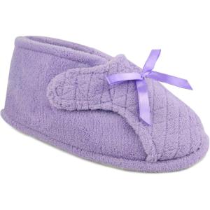 image:imageMUK LUKS womens Womens Micro Chenille Front Flap Adjustable BootSlipperLavender