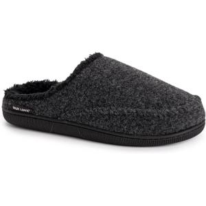 image:imageMUK LUKS mens Mens Faux Wool Clog SlippersBlack