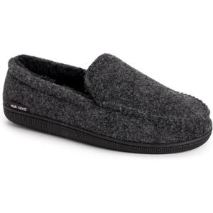 image:imageMUK LUKS mens Mens Faux Wool Moccasin SlippersBlack