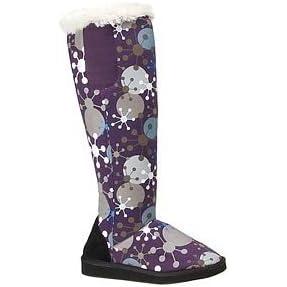 image:imageMUK LUKS Womens Mod Starburst Printed Jersey BootPlum