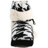 image:imageMUK LUKS Womens Muk Luks Houndstooth Sherpa Wrap Bootie Ankle BootHoundstoothNeutral Black