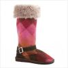 image:imageMUK LUKS Womens Muk Luks Nordic Belted Knit With Fur BootDiamondsBerry