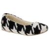 image:imageMUK LUKS Womens Muk Luks Houndstooth Knit Ballerina Ballet FlatHoundstoothNeutral Black