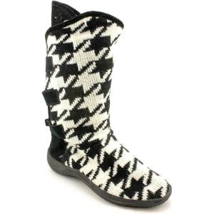 image:imageMUK LUKS Womens Muk Luks Houndstooth Buckle Back Boot BootHoundstoothNeutral Black