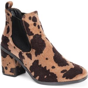 image:imageMuk Luks Womens Isabelle Heeled Bootie Wheeled Heel ShoeCognac