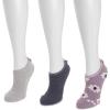 image:imageMUK LUKS Womens 3 Pack Low Cut Cozy SocksGrippers Multi OS