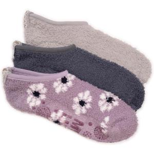 image:imageMUK LUKS Womens 3 Pack Low Cut Cozy SocksGrippers Multi OS