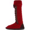 image:imageMUK LUKS Womens Cable Knit LaceUp SlipperCandy Apple