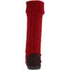 image:imageMUK LUKS Womens Cable Knit LaceUp SlipperCandy Apple