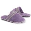 image:imageMUK LUKS Womens Cathy Micro Chenille Closed Toe SlippersLilacIvory