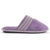 image:imageMUK LUKS Womens Cathy Micro Chenille Closed Toe SlippersLilacIvory