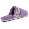 image:imageMUK LUKS Womens Cathy Micro Chenille Closed Toe SlippersLilacIvory