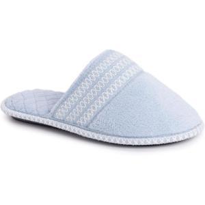 image:imageMUK LUKS Womens Cathy Micro Chenille Closed Toe SlippersFreesia Blue