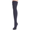 image:imageMUK LUKS Womens Chunky Ribbed Over the Knee Socks Twilight One Size