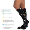 image:imageMUK LUKS Womens 6 Pack Nylon Compression Kneehigh SocksEbonyBurgundyBlue