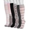 image:imageMUK LUKS Womens 6 Pack Nylon Compression Kneehigh SocksPinkGrey