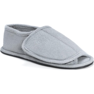 image:imageMuk LUKS Muk LUKS Mens Terry Adjustable Open Toe Full Foot Navy ShoePearl Grey