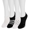 image:imageMUK LUKS Womens 4Pack Dream Step No Show Sock LinerBlackWhite Pack 2