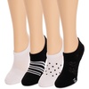 image:imageMUK LUKS Womens 4Pack Dream Step No Show Sock LinerBlackWhite Pack 2