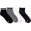 image:imageMUK LUKS Womens 4Pack Dream Step Mini Crew SockEbony