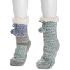 image:imageMUK LUKS Womens Tall Cabin Sock 2 PackBlueGrey
