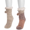 image:imageMUK LUKS Womens Tall Cabin Sock 2 PackTaupePeach
