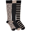 image:imageMUK LUKS womens 3 Pack Tall Cotton Wide Compression Kneehigh SocksBlack