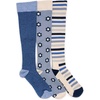 image:imageMUK LUKS womens 3 Pack Tall Cotton Wide Compression Kneehigh SocksBlue