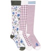 image:imageMUK LUKS womens 3 Pack Tall Cotton Wide Compression Kneehigh SocksPurple