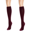 image:imageMUK LUKS Nylon Compression KneeHigh SocksBurgundy