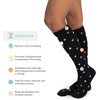 image:imageMUK LUKS Nylon Compression KneeHigh SocksEbonyBurgundyBlue