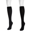 image:imageMUK LUKS Nylon Compression KneeHigh SocksEbonyDot