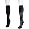 image:imageMUK LUKS Nylon Compression KneeHigh SocksEbonyPastel
