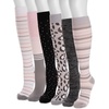 image:imageMUK LUKS Nylon Compression KneeHigh SocksPinkGrey