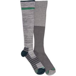 image:imageMUK LUKS Mens 2 Pair Pack Compression Knee High Cotton SocksGreyGreen