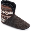 image:imageMUK LUKS Mens Fold Over Cuff Bootie SlippersDark Brown