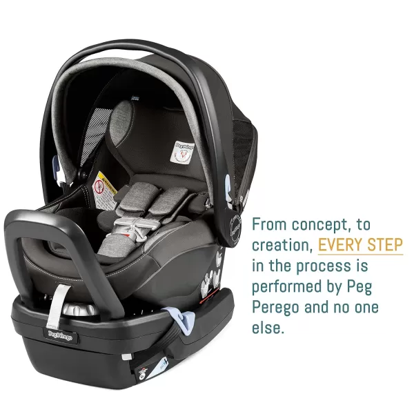 Peg Perego Primo Viaggio 4-35 Nido K - Rear Facing Infant Car Seat - Includes Base with Load Leg &amp; Anti-Rebound Bar - for Babies 4 to 35 lbs - Made in Italy - Mon Amour