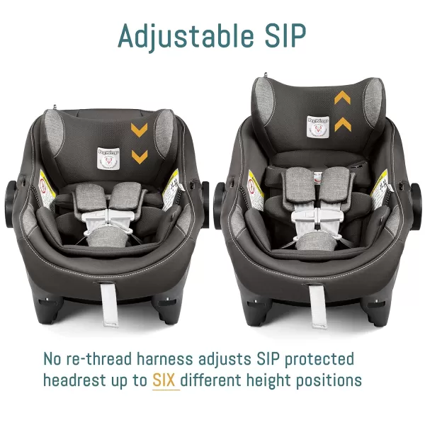 Peg Perego Ypsi Travel System - Includes Ypsi Stroller and Primo Viaggio 4-35 Nido Infant Car Seat, Onyx  &amp; Peg Perego Primo Viaggio 4-35 Nido - Rear Facing Infant Car Seat, Licorice 