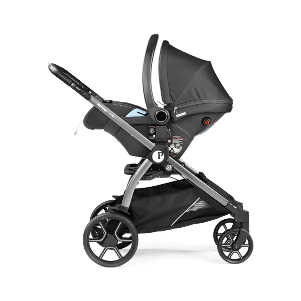 Peg Perego Ypsi Travel System - Includes Ypsi Stroller and Primo Viaggio 4-35 Nido Infant Car Seat, Onyx  &amp; Peg Perego Primo Viaggio 4-35 Nido - Rear Facing Infant Car Seat, Licorice 
