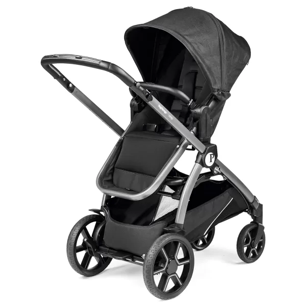 Peg Perego Ypsi Travel System - Includes Ypsi Stroller and Primo Viaggio 4-35 Nido Infant Car Seat, Onyx  &amp; Peg Perego Primo Viaggio 4-35 Nido - Rear Facing Infant Car Seat, Licorice 