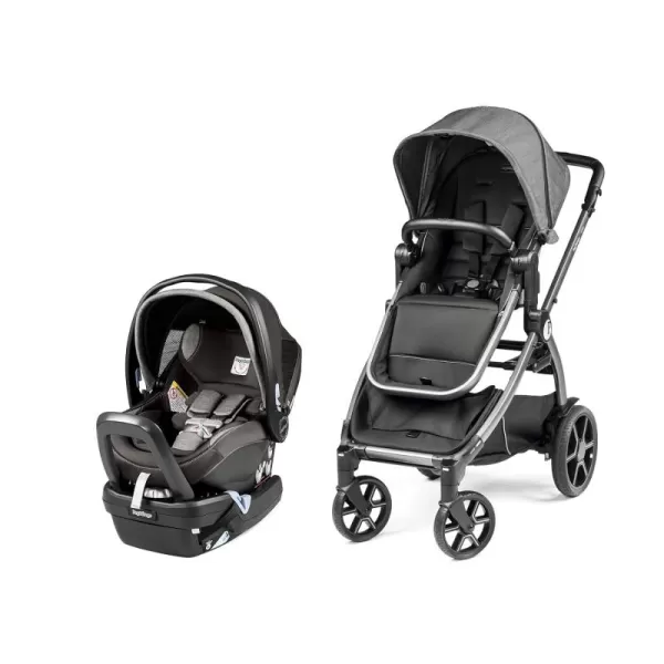 Peg Perego Ypsi Travel System - Includes Ypsi Stroller and Primo Viaggio 4-35 Nido Infant Car Seat, Onyx  &amp; Peg Perego Primo Viaggio 4-35 Nido - Rear Facing Infant Car Seat, Licorice 