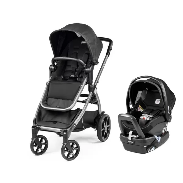 Peg Perego Ypsi Travel System - Includes Ypsi Stroller and Primo Viaggio 4-35 Nido Infant Car Seat, Onyx  &amp; Peg Perego Primo Viaggio 4-35 Nido - Rear Facing Infant Car Seat, Licorice 