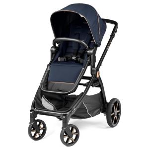 imageYpsi  Compact Single to Double Stroller  Compatible with All Primo Viaggio Infant Car Seats ampamp Ypsi Bassinets  Made in Italy  Mon Amour Beige Pink ampamp Rose GoldBlue Shine