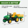 imagePeg Perego John Deere Ground Force Tractor with Trailer 12 Volt Ride onStandard