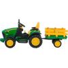 imagePeg Perego John Deere Ground Force Tractor with Trailer 12 Volt Ride onStandard