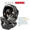 imagePeg Perego Primo Viaggio 435 Lounge  Reclining Rear Facing Infant Car Seat  Includes Base with Load Leg ampamp AntiRebound Bar  for Babies 4 to 35 lbs  Made in Italy  True Black BlackBlue Shine