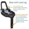 imagePeg Perego Primo Viaggio 435 Lounge  Reclining Rear Facing Infant Car Seat  Includes Base with Load Leg ampamp AntiRebound Bar  for Babies 4 to 35 lbs  Made in Italy  True Black BlackBlue Shine