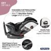 imagePeg Perego Primo Viaggio AllinOne Convertible Car Seat  Newborn to 10 Years  5120 lbs  Height Adjustable ampamp Slim 100 FRFree Made in Italy Crystal Black BlackMercury
