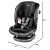 imagePeg Perego Primo Viaggio AllinOne Convertible Car Seat  Newborn to 10 Years  5120 lbs  Height Adjustable ampamp Slim 100 FRFree Made in Italy Crystal Black BlackLicorice