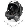 imagePeg Perego Primo Viaggio Nido  Rear Facing Infant Car Seat  Includes Base with Load Leg ampamp AntiRebound Bar  for Babies 4 to 30 lbs  Made in Italy  MercuryTrue Black